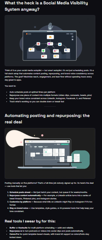 example of automated article with custom images included